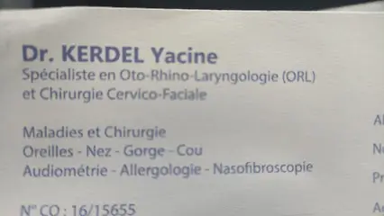 ORL . Dr Kerdel