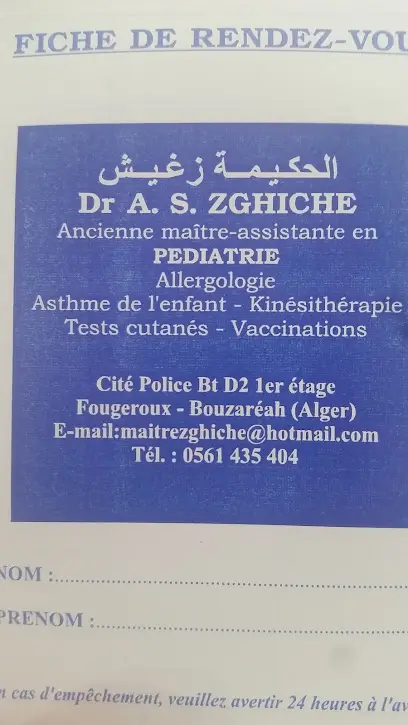 Pédiatre Dr ZGHICHE A . S