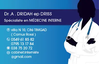 Cabinet de Médecine interne Docteur Dridah