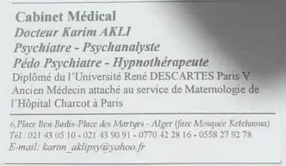 Dr Akli psychiatre-psychanalyste